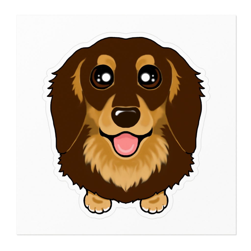 ダックスフンド(チョコタン) ステッカー ABCDOGS