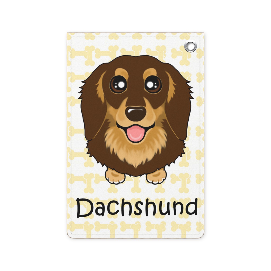 ダックスフンド(チョコタン) パスケース ABCDOGS