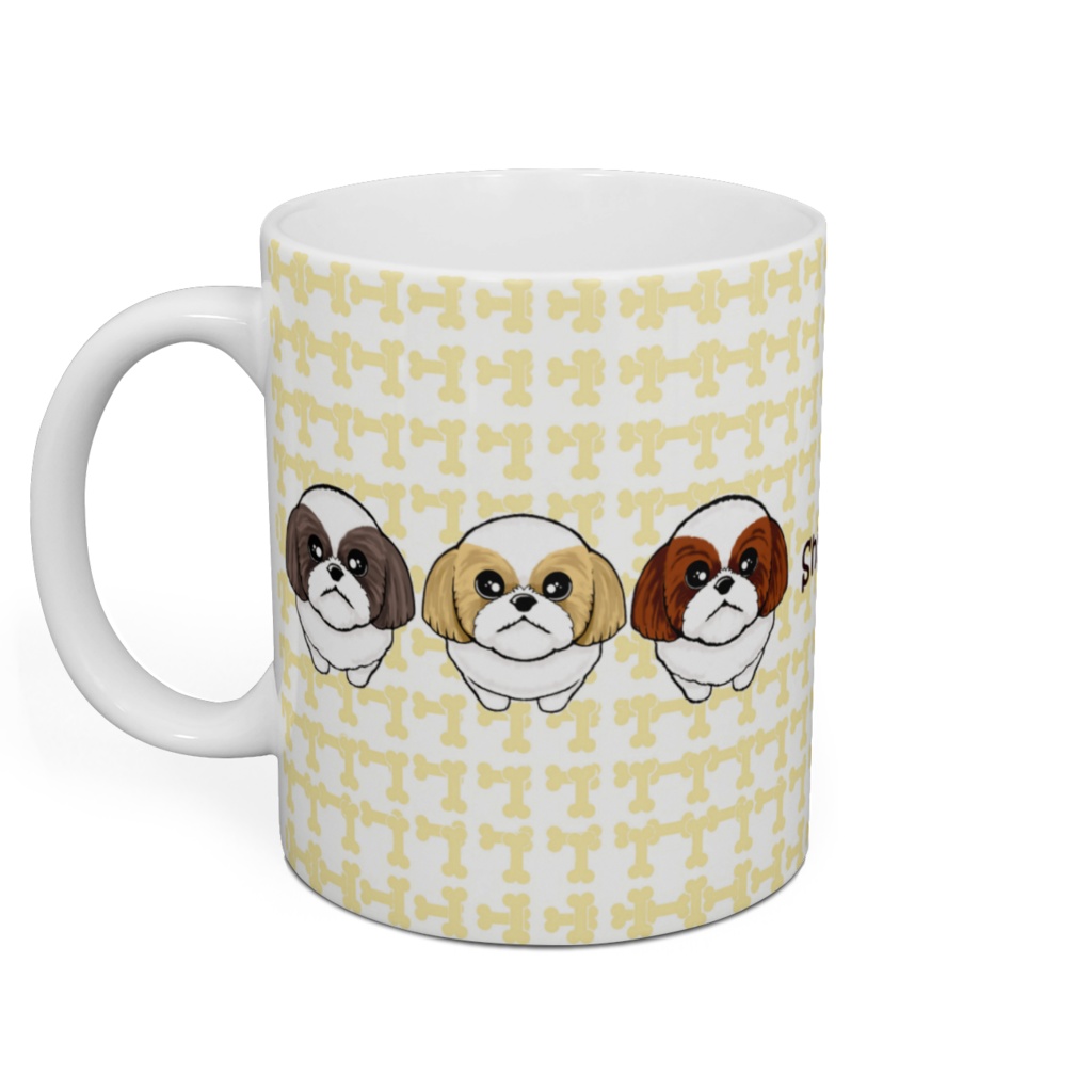 シー・ズー(まじめ顔3カラー) マグカップ ABCDOGS