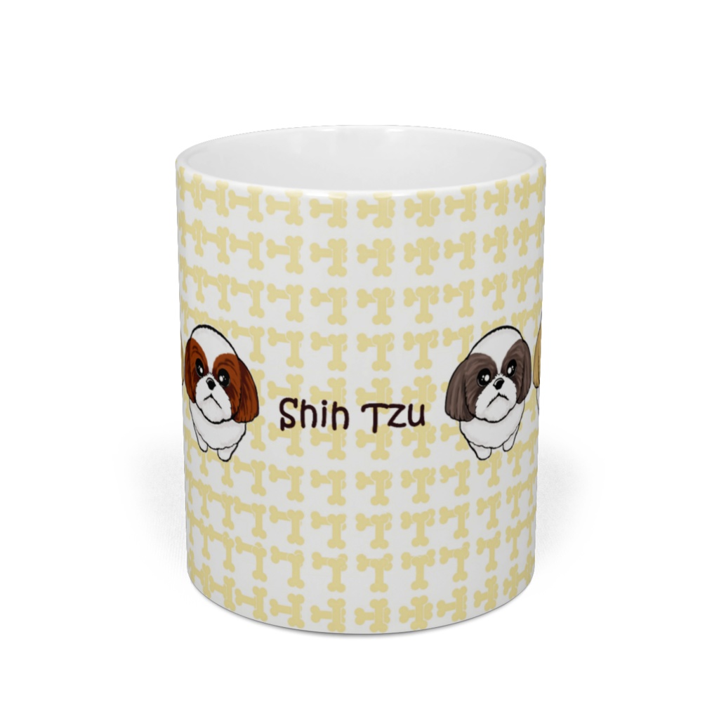 シー・ズー(まじめ顔3カラー) マグカップ ABCDOGS