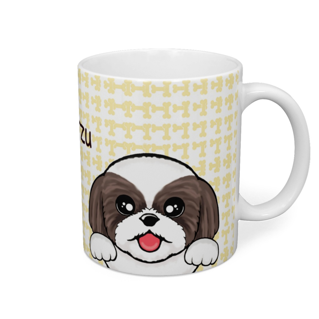 シー・ズー(お手々のグレー) マグカップ ABCDOGS