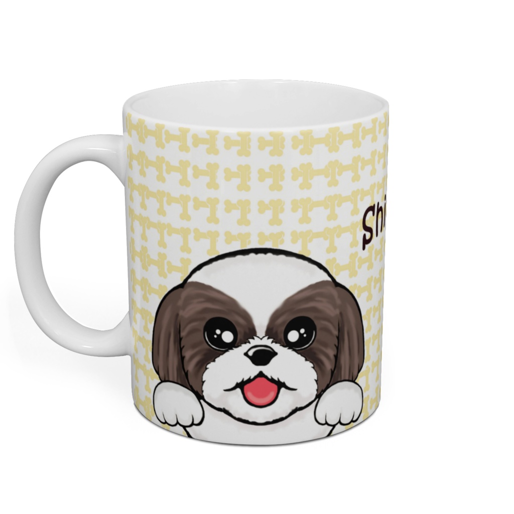 シー・ズー(お手々のグレー) マグカップ ABCDOGS