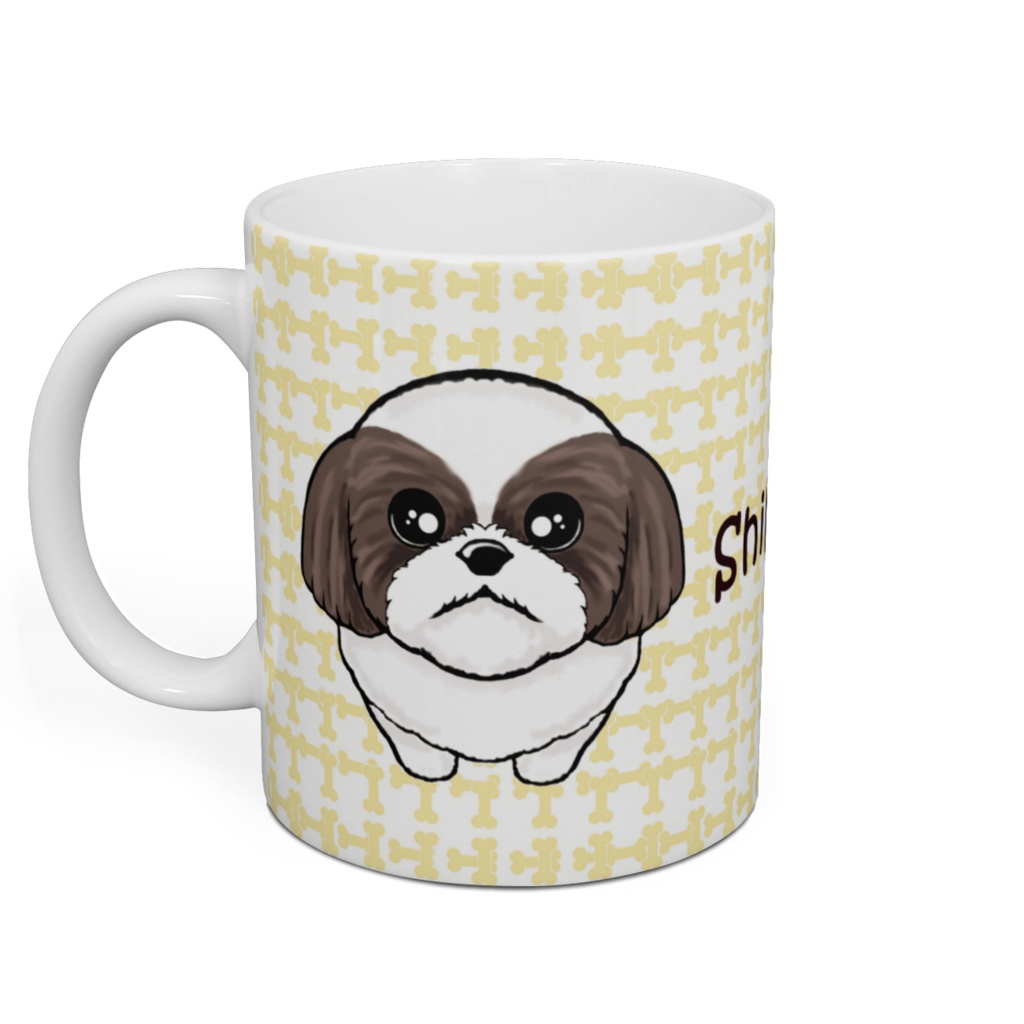 シー・ズー(まじめ顔のグレー) マグカップ ABCDOGS