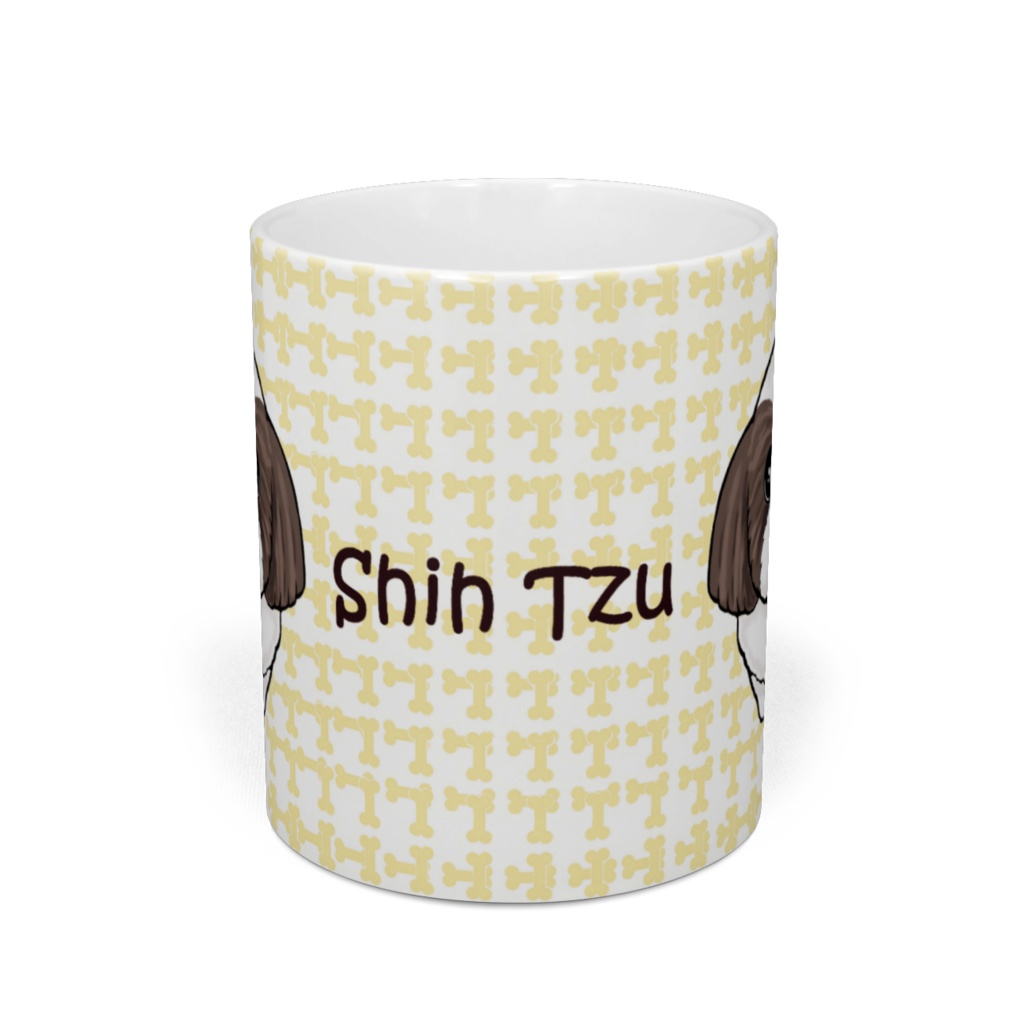 シー・ズー(まじめ顔のグレー) マグカップ ABCDOGS