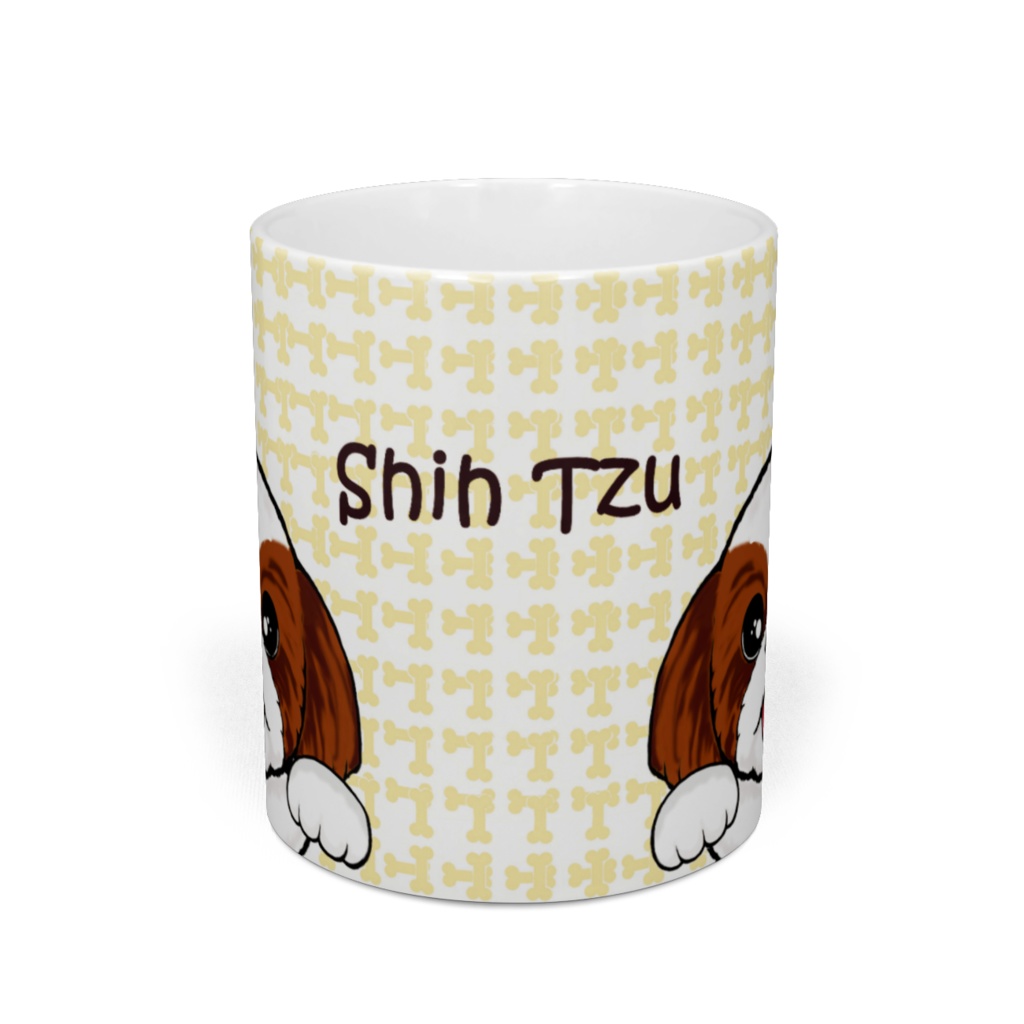 シー・ズー(お手々&茶白) マグカップ ABCDOGS