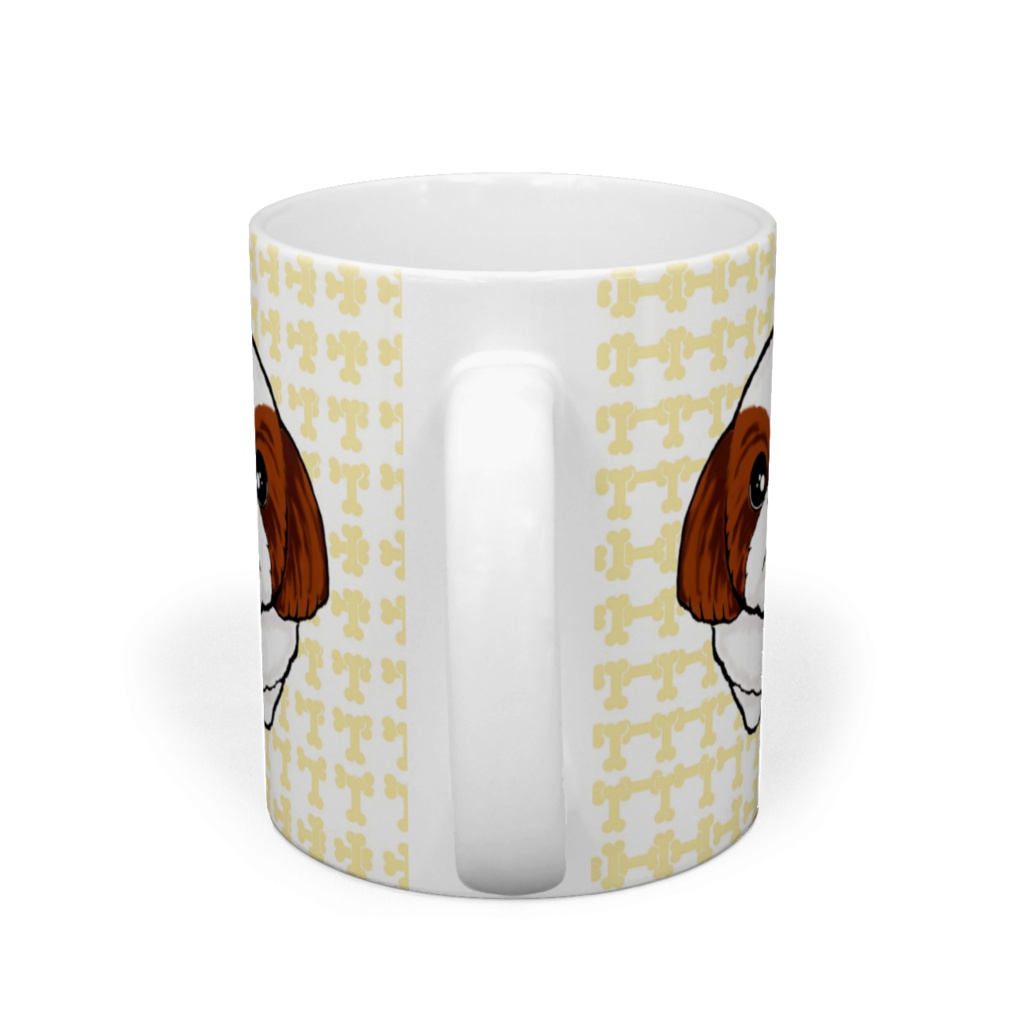 シー・ズー(まじめ顔の茶白) マグカップ ABCDOGS