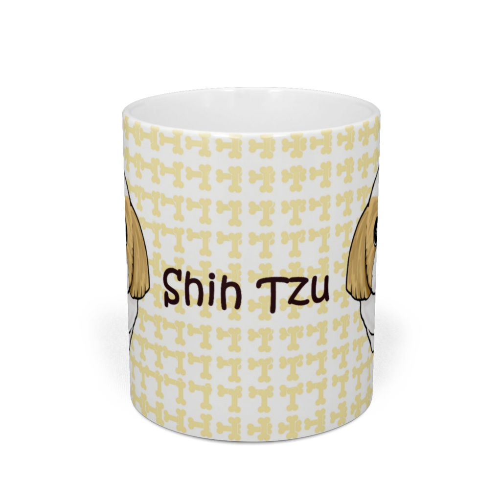 シー・ズー(まじめ顔の薄茶) マグカップ ABCDOGS