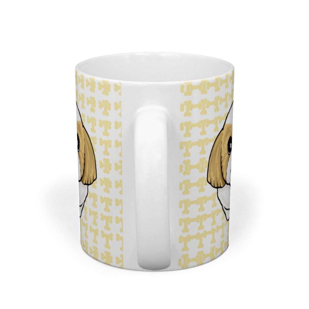 シー・ズー(まじめ顔の薄茶) マグカップ ABCDOGS