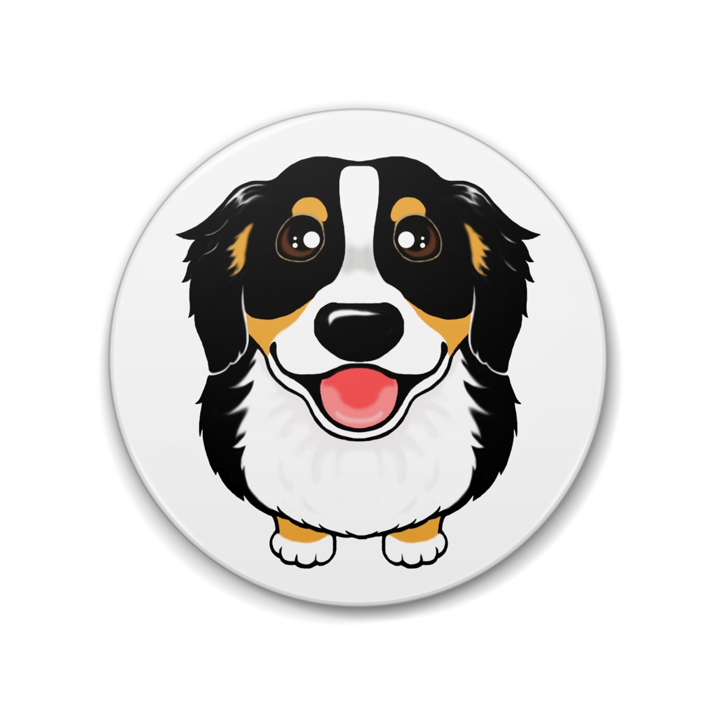 バーニーズマウンテンドッグ 缶バッジ【丸型88ミリ】 ABCDOGS