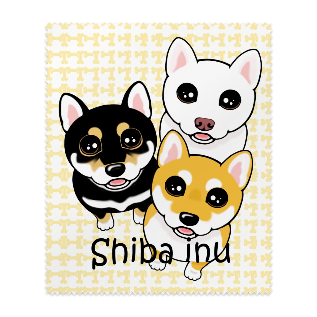 柴犬 3カラー メガネクロス ABCDOGS