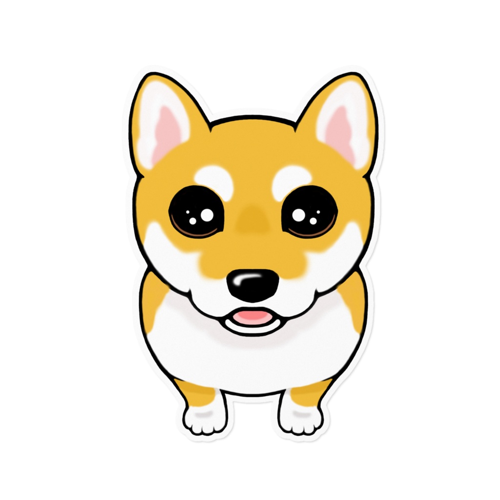 柴犬(赤柴) ステッカー【10×10】【16×16】 ABCDOGS
