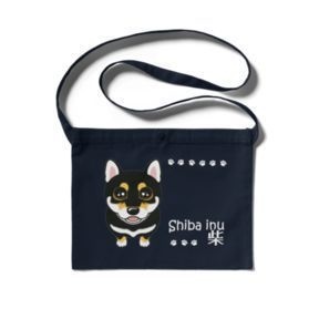 柴犬(黒柴) サコッシュ☆4カラー ABCDOGS