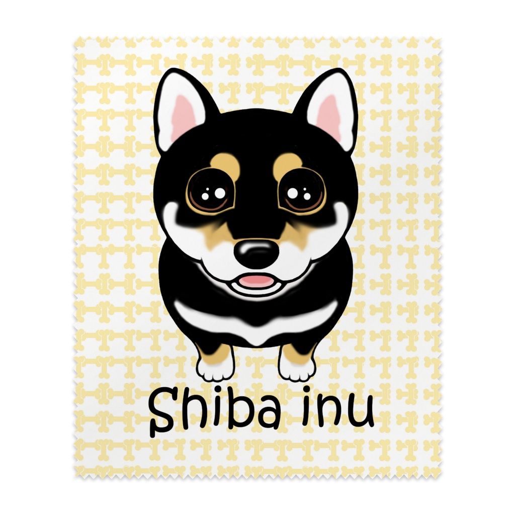 柴犬(黒柴) メガネ拭き ABCDOGS