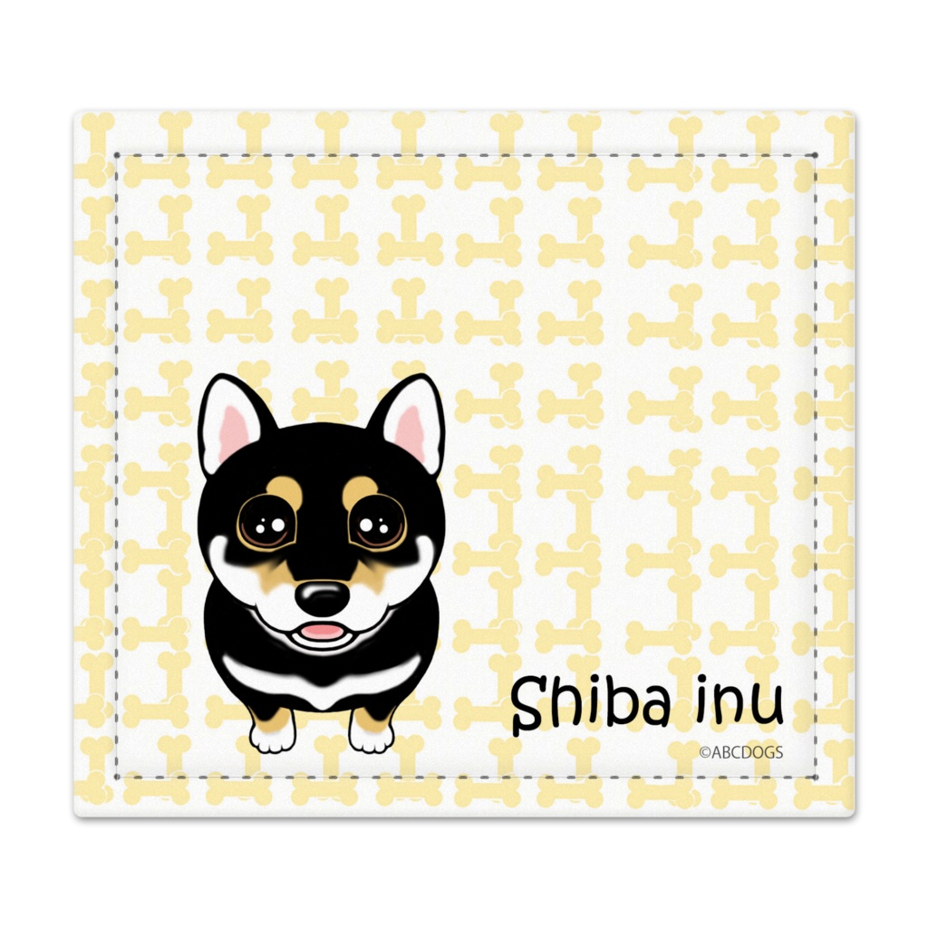 柴犬(黒柴) 捺印マット ABCDOGS