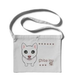 柴犬(白柴) サコッシュ☆4カラー ABCDOGS