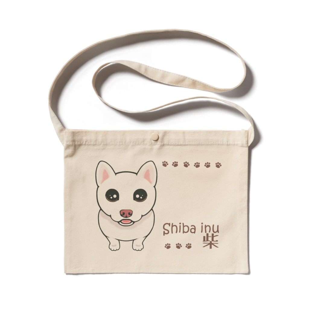柴犬(白柴) サコッシュ☆4カラー ABCDOGS