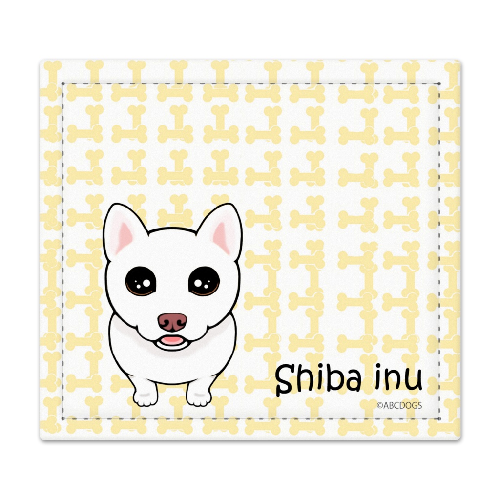 柴犬(白柴) 捺印マット ABCDOGS