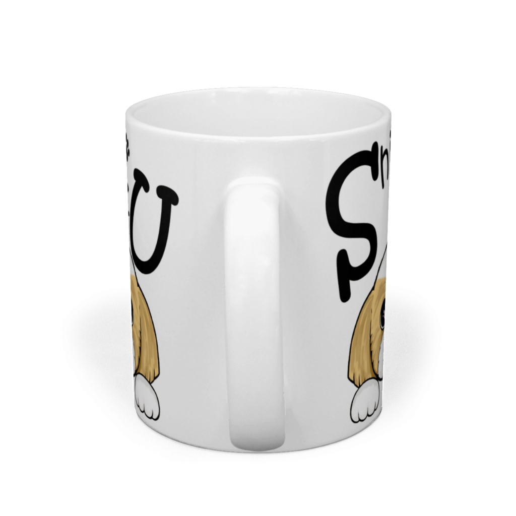 シー・ズー (白背景のおてて&薄茶白) マグカップ ABCDOGS