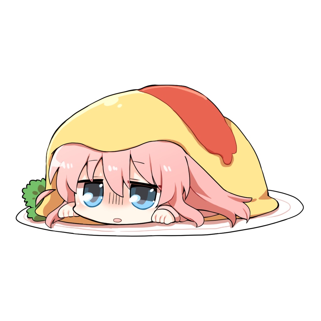 オムライスひとりアクリルキーホルダー