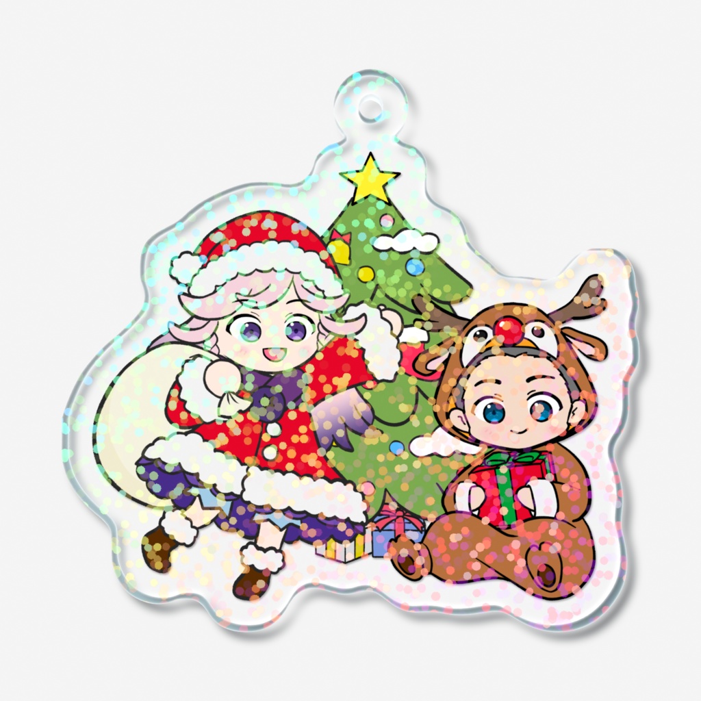 アクキー 凍星まるや+みずぺんのクリスマス（ホログラム）