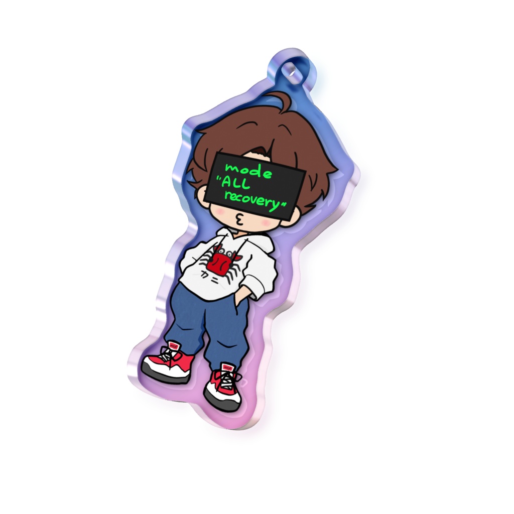 アクキー ねっぴ ver.モニタ（オーロラ）