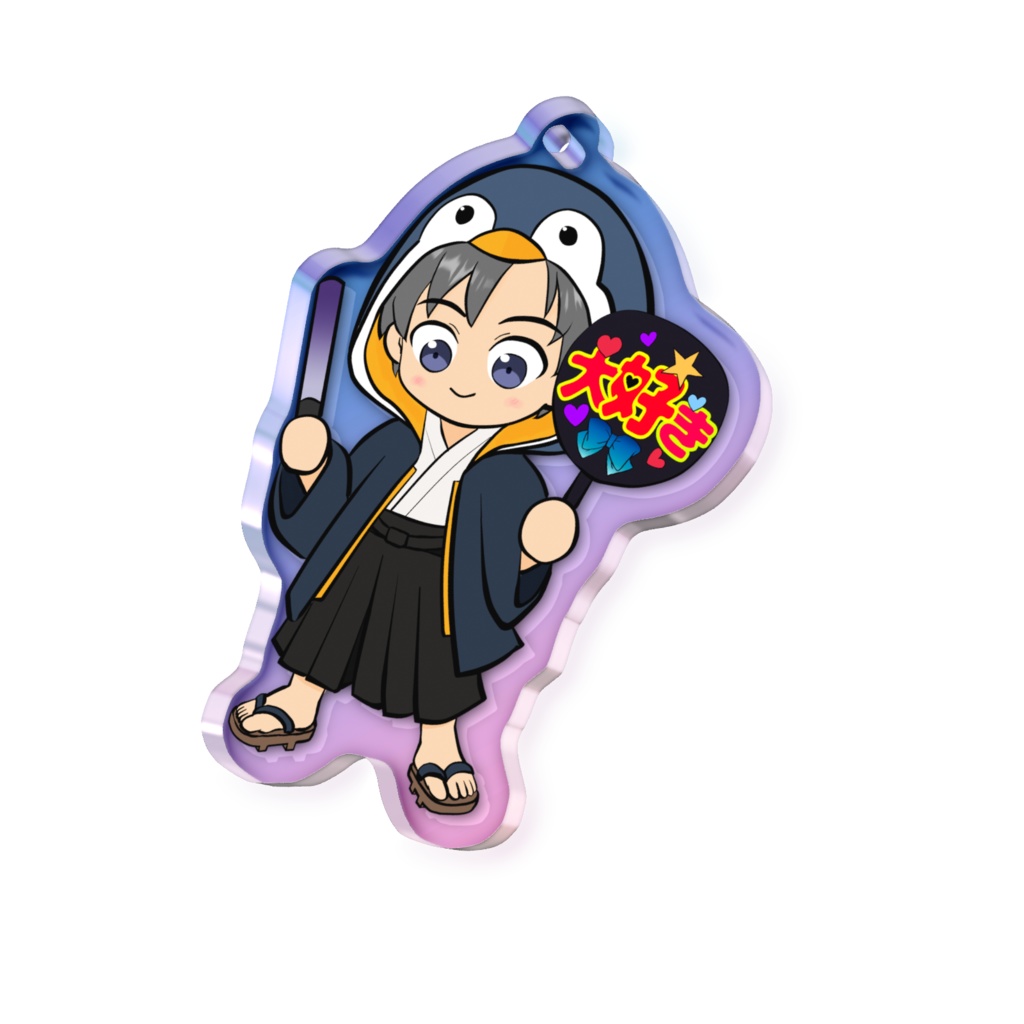 アクキー みずぺん ver.応援（オーロラ）