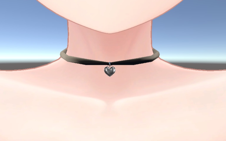 Free/無料【VRChat想定】ハートチョーカー