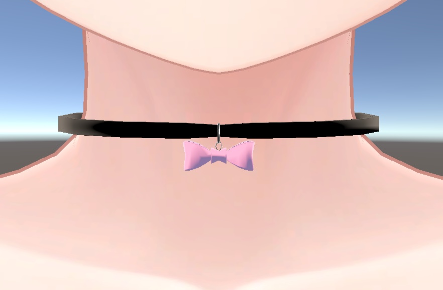【VRChat想定】リボンチョーカー