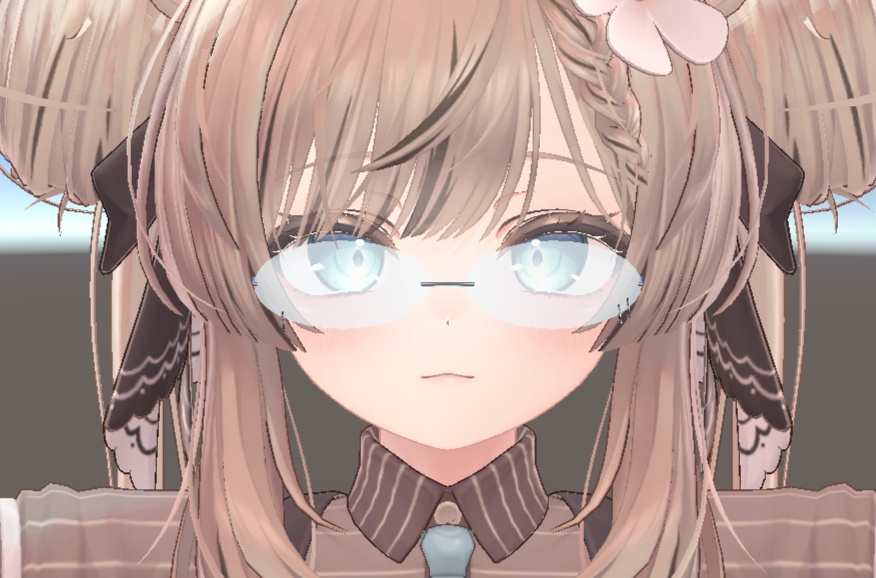 【VRChat想定】チャーム付きメガネ