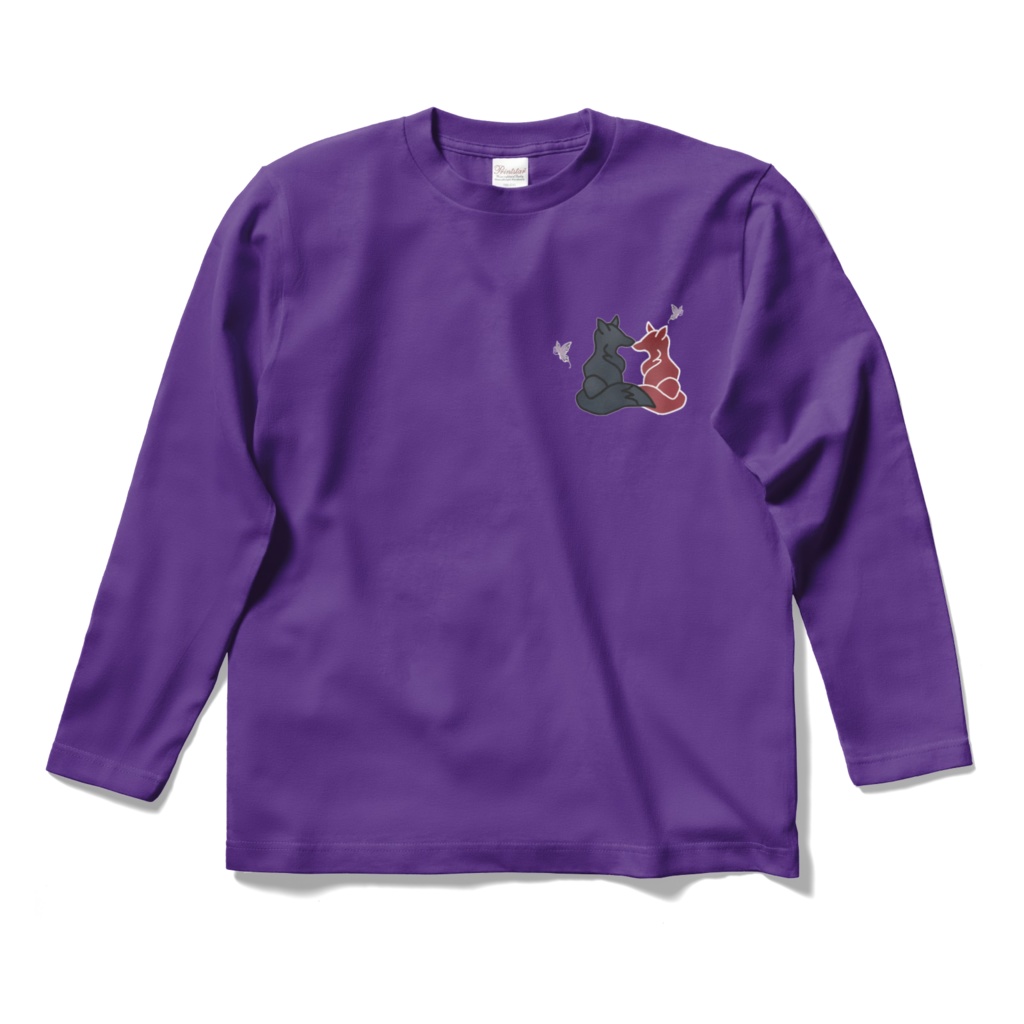 ロングスリーブTシャツ〜狐と蝶〜