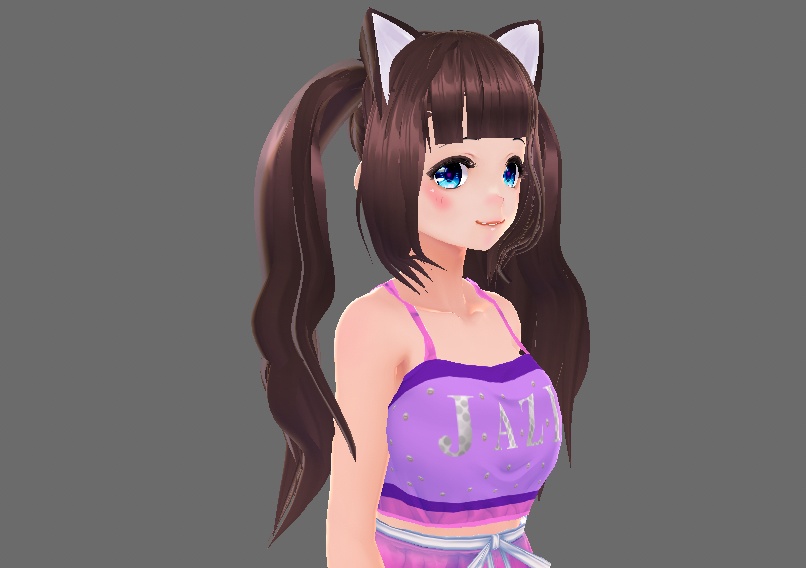 【VRoid用ヘアプリセット】Cat Ears Twintail 【VRoid Hair Preset】