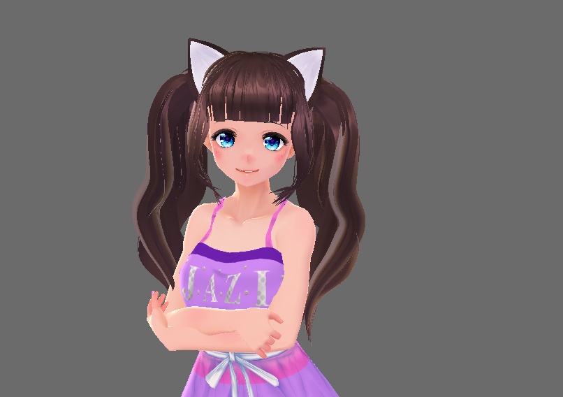【VRoid用ヘアプリセット】Cat Ears Twintail 【VRoid Hair Preset】