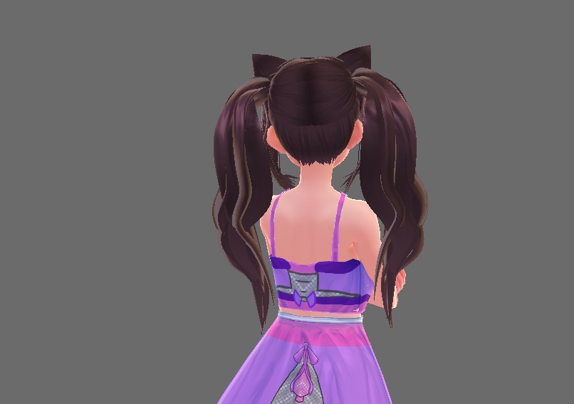 【VRoid用ヘアプリセット】Cat Ears Twintail 【VRoid Hair Preset】