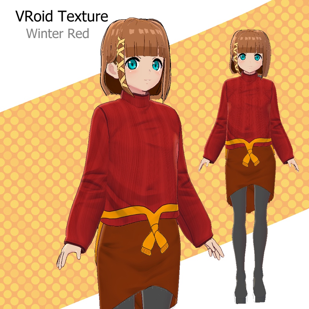 【VRoid texture】 Winter Red