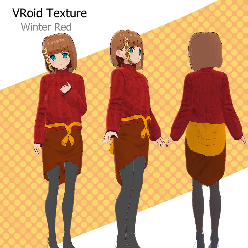 【VRoid texture】 Winter Red