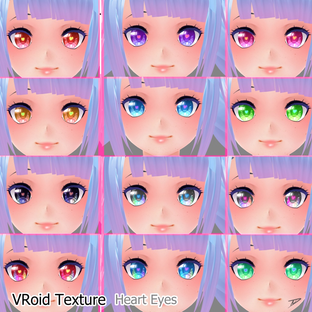 VRoid Texture / Heart Eyes Set