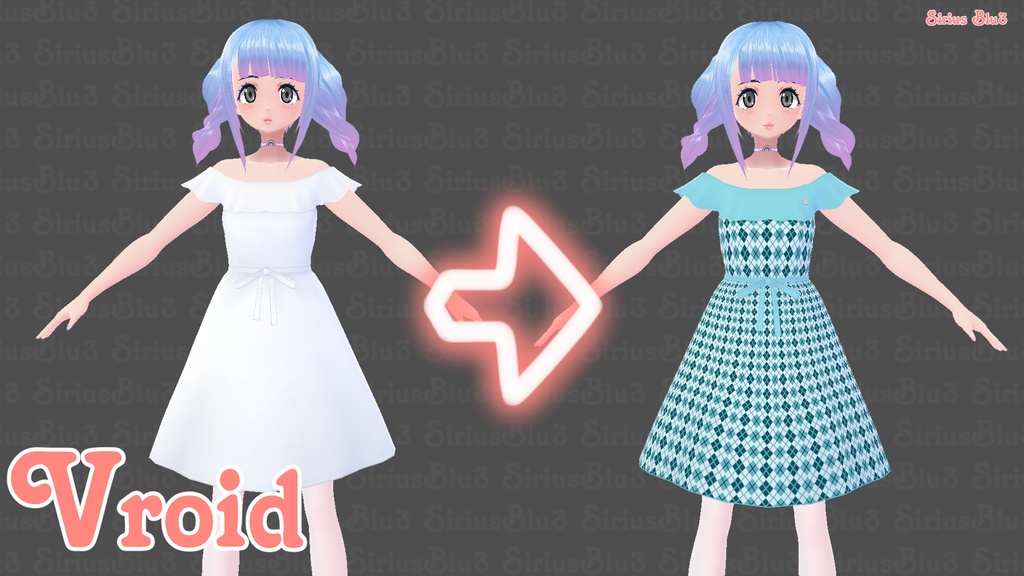 【VRoid Texture】Tutorial Dress 01