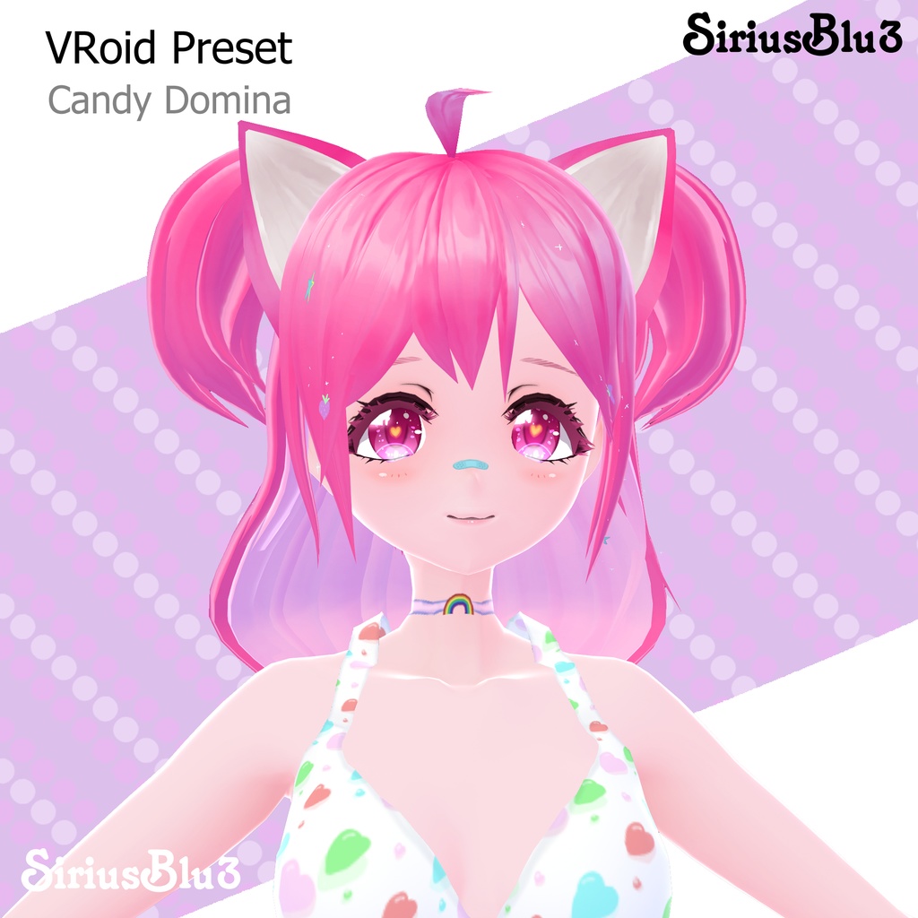 【VRoid用ヘアプリセット】Candy Domina【VRoid Hair Preset】