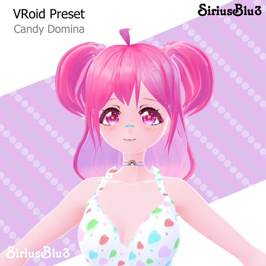 【VRoid用ヘアプリセット】Candy Domina【VRoid Hair Preset】