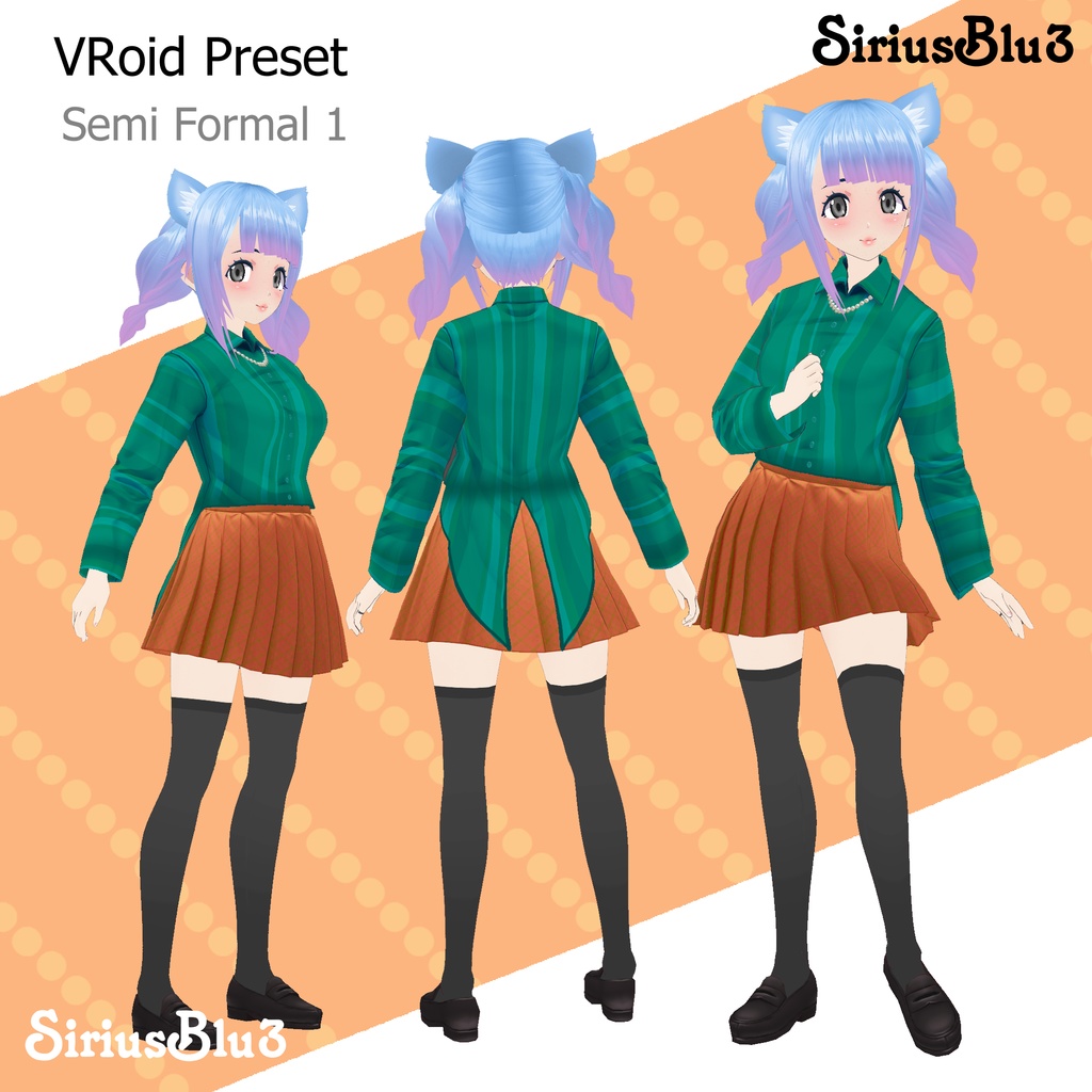 【VRoid Preset】 Semi Formal 1 - Multiple colour options, VRoid Clothes