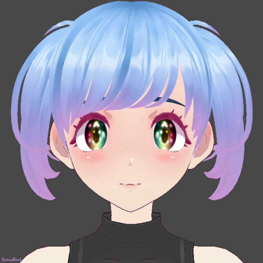 VRoid Eye Texture Set #23 with 12 colour variations including rainbow and multicolour eyes