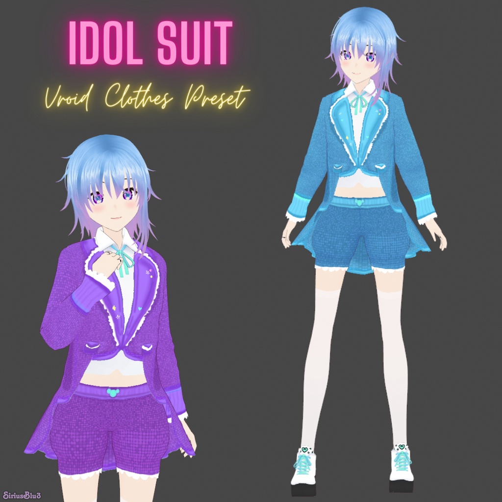 VRoid Clothes Idol Suit / VRoid custom item preset and textures