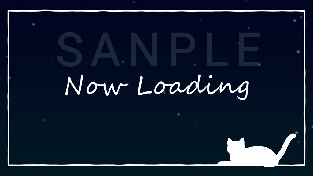 【無料あり/動く素材】星空と猫の配信画面セット｜選べる3色・ループ対応【待機・終了】