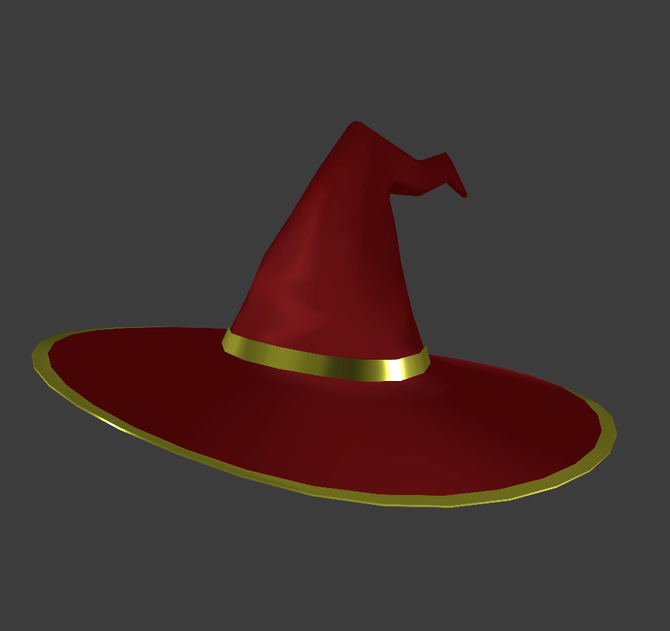 3Dモデル 魔女帽子