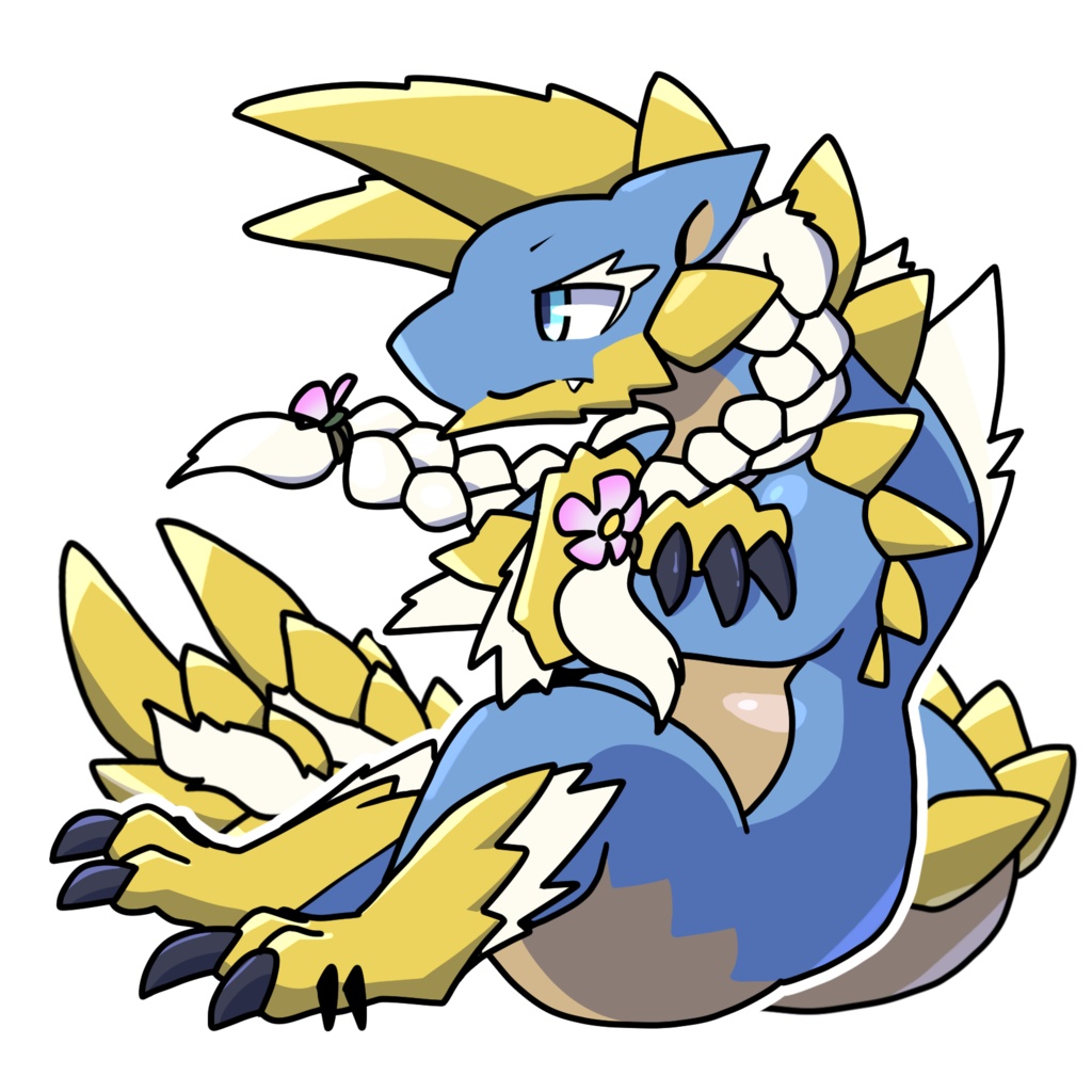 ジンオウガキーホルダー　三つ編み