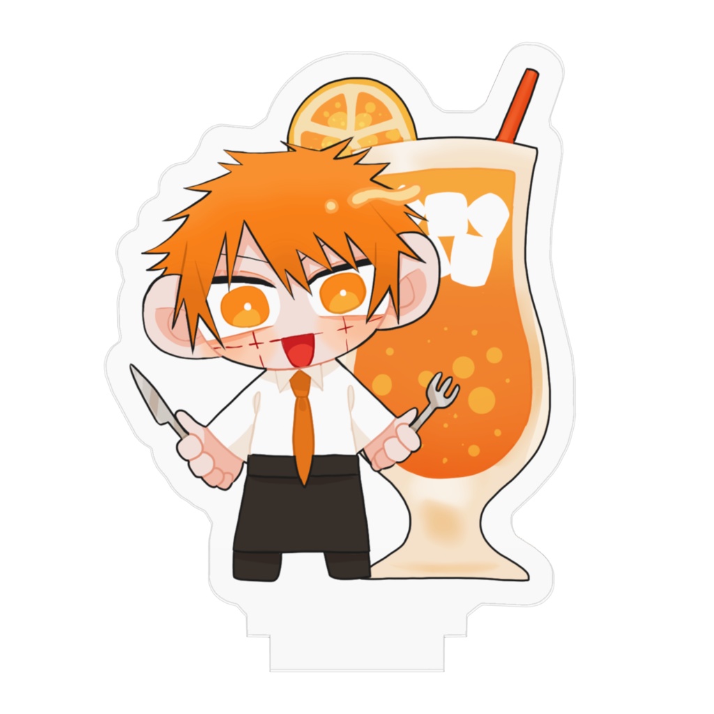 【殺人カンパニー】ナイフのコラボカフェ風アクリルフィギュア