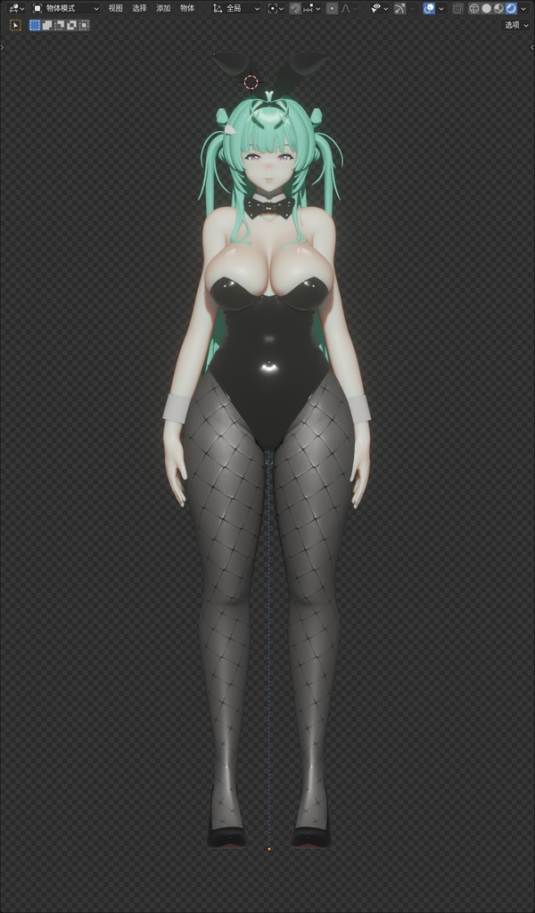 【ニケ】 ソーダ:トゥインクルバニーの3Dモデル MMD版とRigify版が含まれます