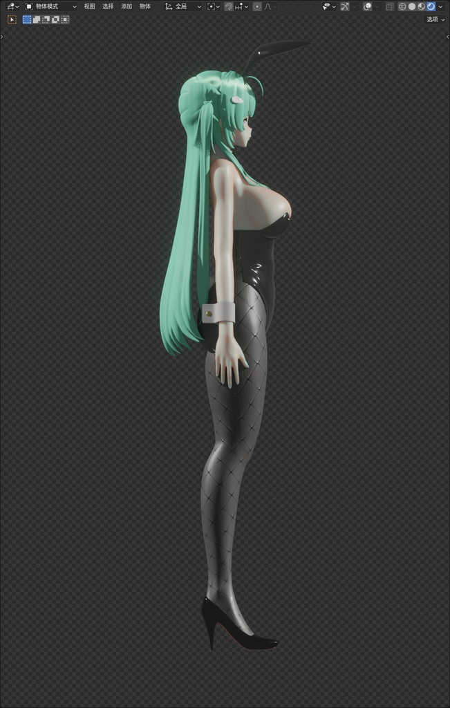 【ニケ】 ソーダ:トゥインクルバニーの3Dモデル MMD版とRigify版が含まれます