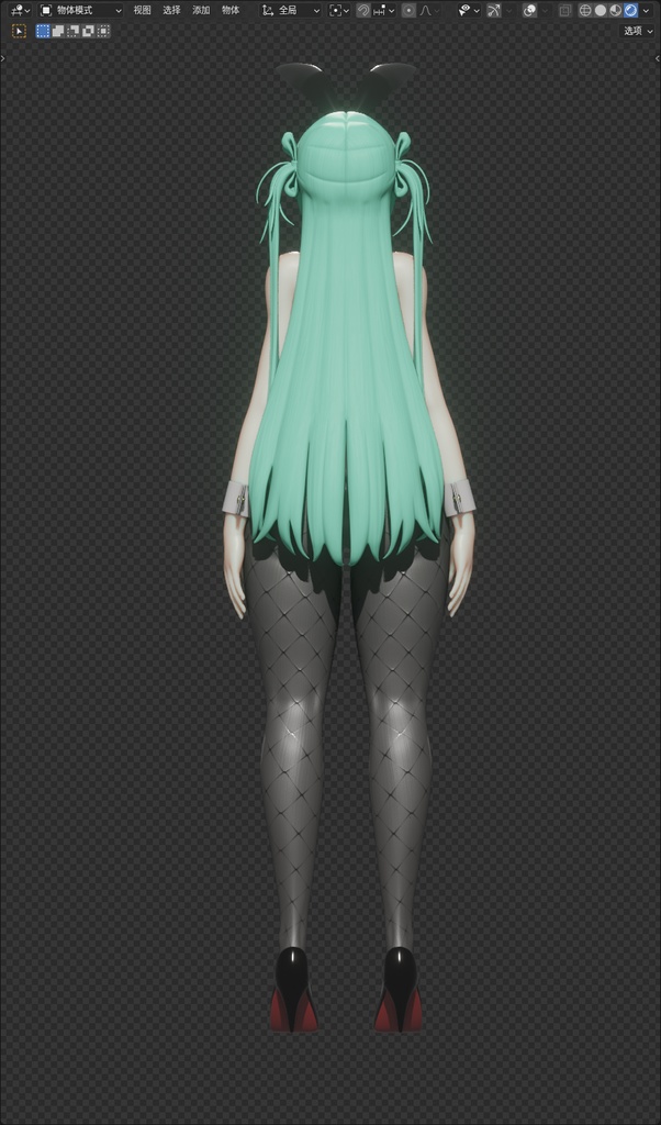 【ニケ】 ソーダ:トゥインクルバニーの3Dモデル MMD版とRigify版が含まれます