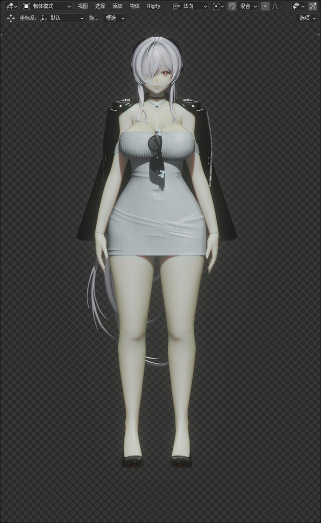 【ニケ】 シンデレラ の 3D モデル MMD版とRigify版が含まれます